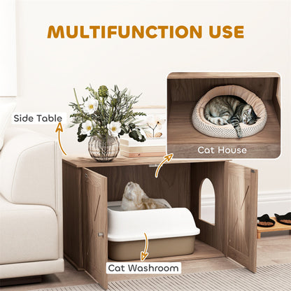 Wooden Cat Litter Box Enclosure