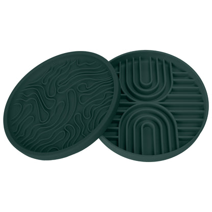 Compact 2-in-1 3D Anti-Choking Silicone Slow Feeder Lick Mat Bowl for Dry or Wet Dog Food