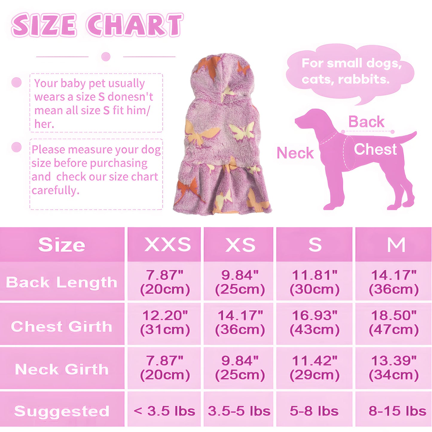 Warm Winter Dog Skirt Soft Velvet Puppy Clothes Reflective Breathable