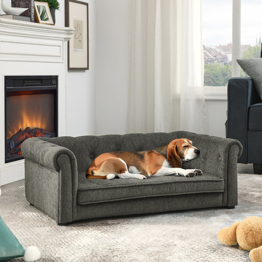 Elegant Rectangle Pet Bed for Small and Medium  Dogs, Durable Elevated Dog Sofa Bed, Comfortable Dog Couch