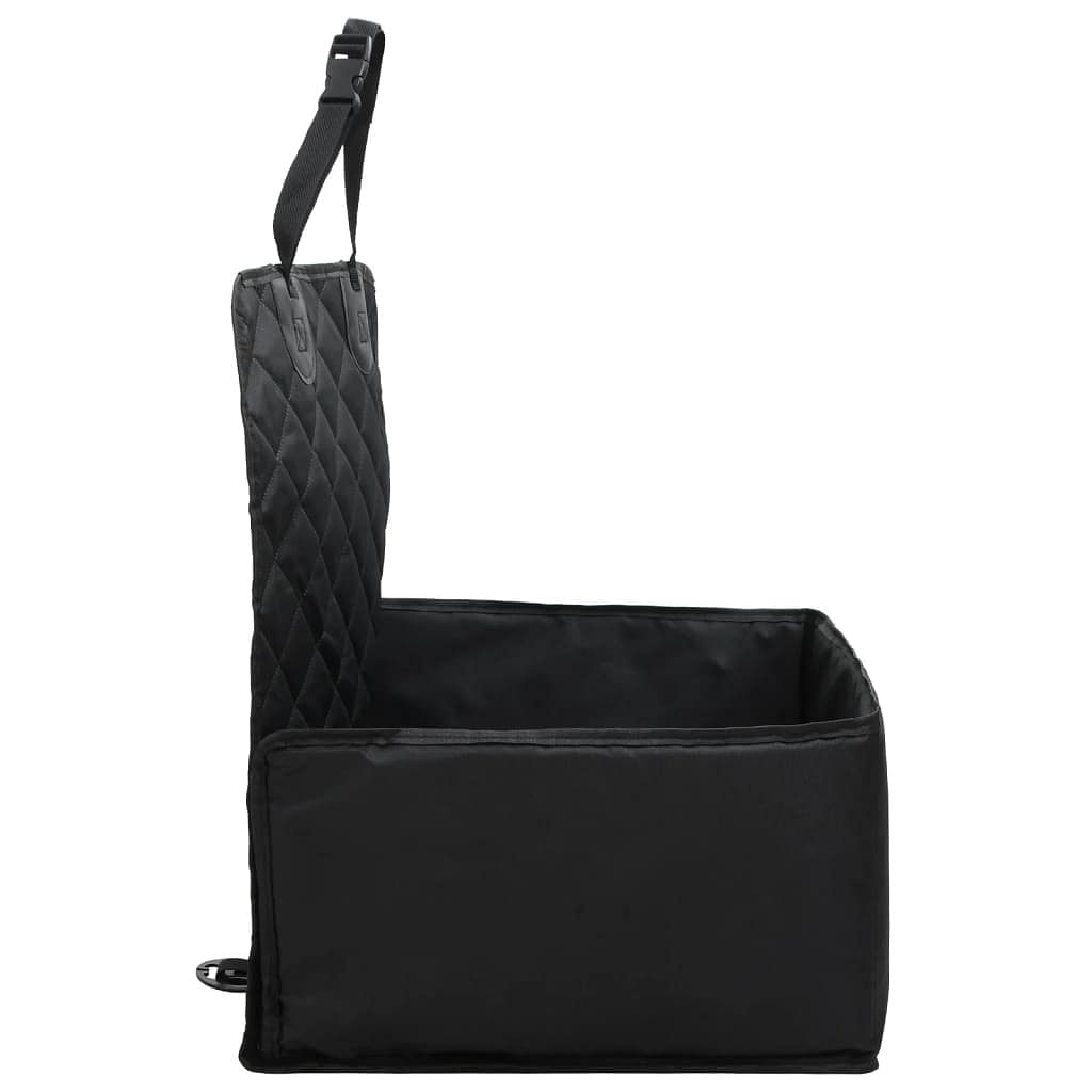 VidaXL W2B Black 600D Oxford Fabric Dog Car Seat 17.7x17.7x9.8/21.7in with Animal Print Pattern for Cats