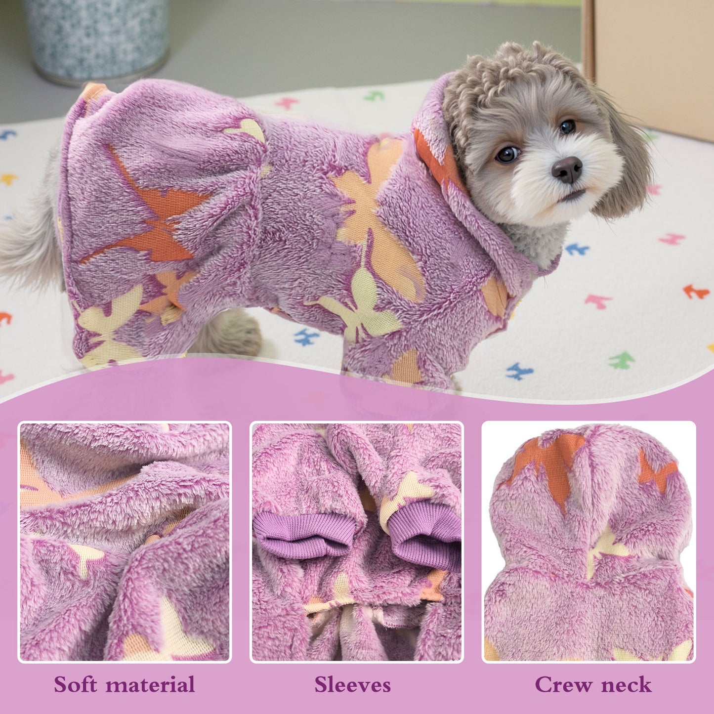 Warm Winter Dog Skirt Soft Velvet Puppy Clothes Reflective Breathable