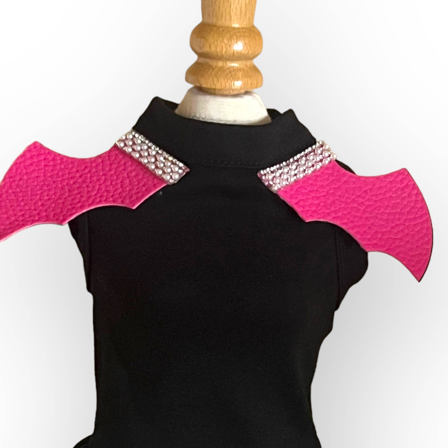 TD Bat Girl Polyester Dog Dress Plain Style XS and S Sizes for Autumn Winter Christmas and Halloween Cat Accessories Coat
