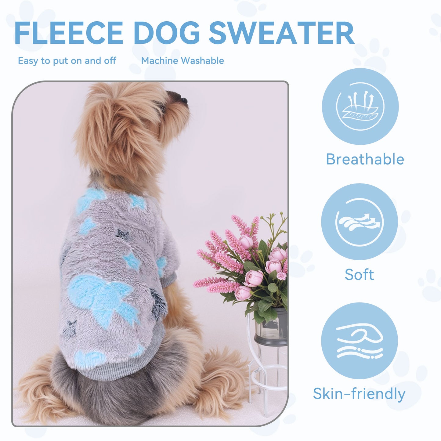 Warm Winter Dog Jumpsuit Soft Velvet Puppy Sweater Reflective Breathable D2008