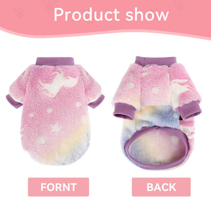 Warm Winter Dog Jumpsuit Soft Velvet Puppy Sweater Reflective Breathable D2008