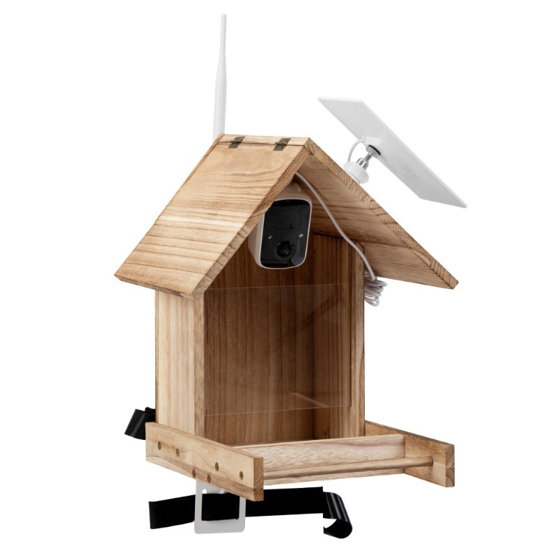 Smart Bird Feeder with Solar Powered Camera, Bird-Watching Camera Outdoor Feeder with 200W 1080P Camera, 3.5L Food Case, 128G SD
