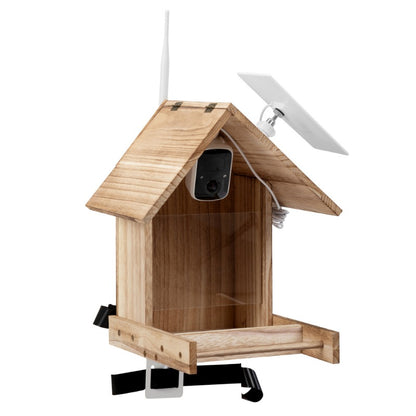 Smart Bird Feeder with Solar Powered Camera, Bird-Watching Camera Outdoor Feeder with 200W 1080P Camera, 3.5L Food Case, 128G SD