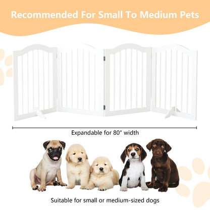 27.6" Height Tall Freestanding Pet Gate,with 2 pcs Support Feet Ideal for Stairs, Doorways, Halls, Kitchens, Heavy Duty Gat