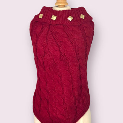 TD Studded Knit Turtleneck Pet Sweater Solid Pattern Cat Coat in XS and XL Sizes Free Sample Pet Accessory Coats