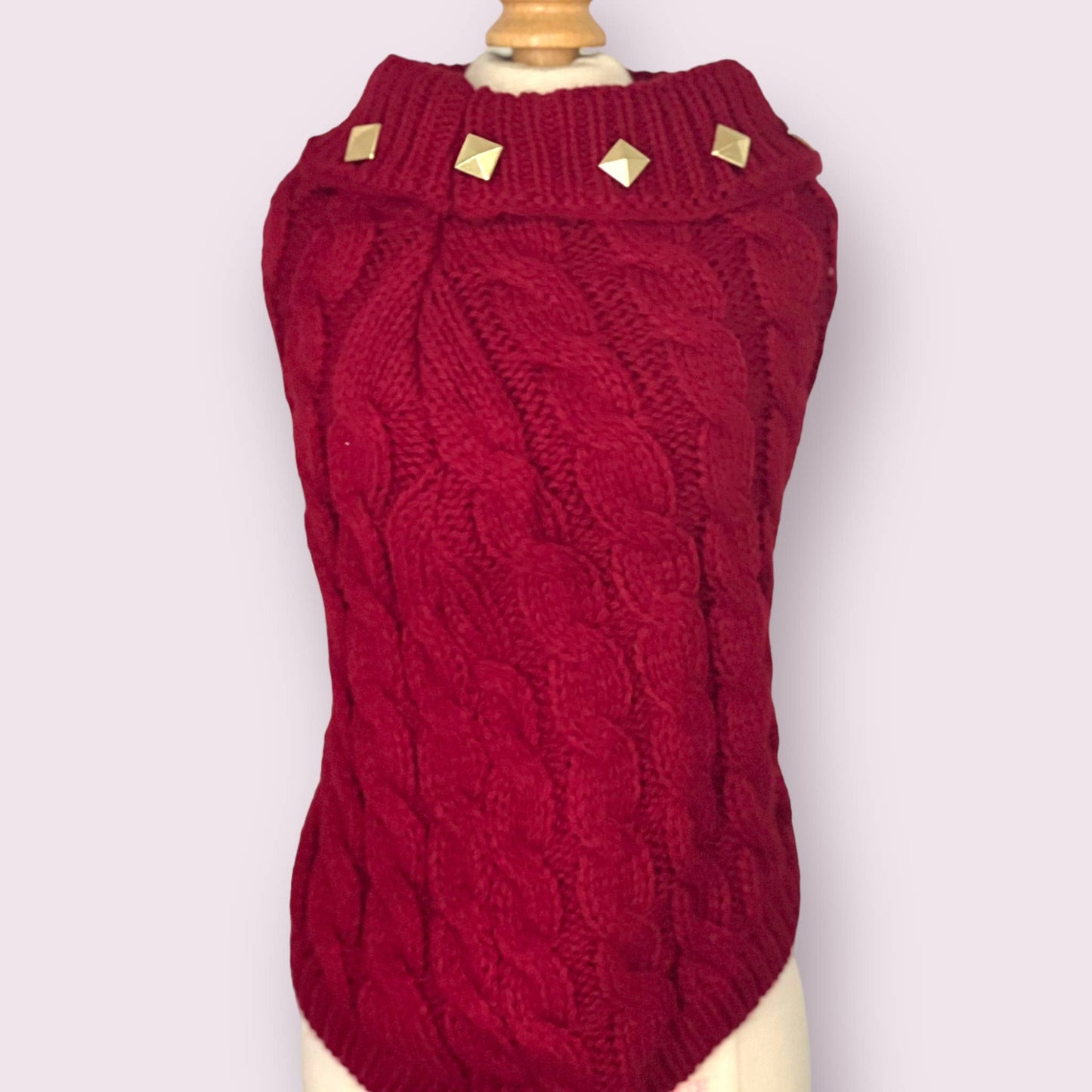 TD Studded Knit Turtleneck Pet Sweater Solid Pattern Cat Coat in XS and XL Sizes Free Sample Pet Accessory Coats