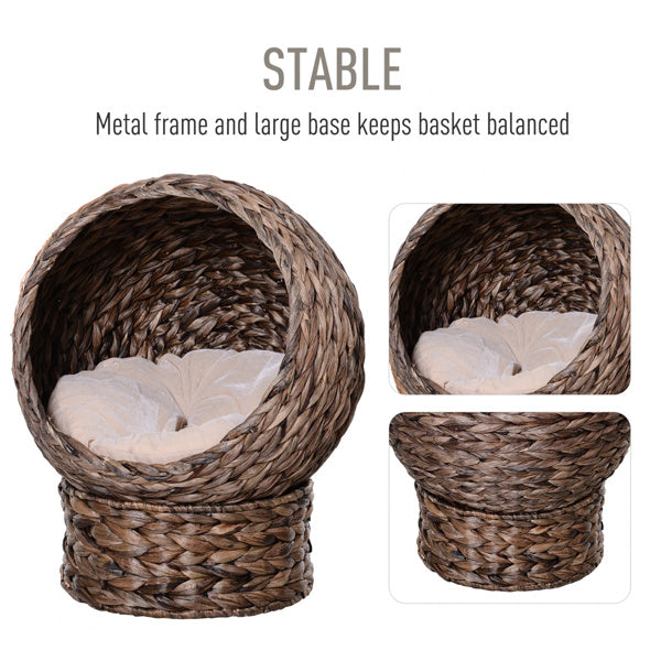 19.75" L X 16.5" W X 23.5" H cat Bed with Upholstered, cat Basket Bed cat House