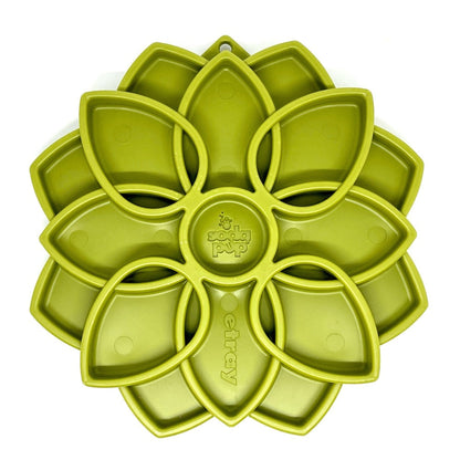 TD 2-in-1 ETray Mandala Design Silicone Outdoor Travel Bowls for Cats and Dogs Enrichment Tray for Animals' Food