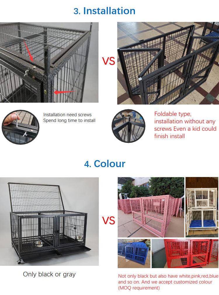 United States WAREHOUSE 7 DAYS to DOOR Metal and Glass Puppy Whelp Ing Box Large Aluminum Dog Elevated Whelp Ing Box with Fence