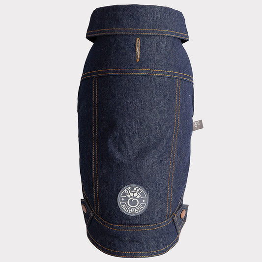 TD GF Luxury Pet Coat Elasto-Fit Denim Dog Jacket in XS XL XXL Winter Style Solid Pattern Cute Polyester Cloth Accessories