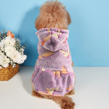 Warm Winter Dog Skirt Soft Velvet Puppy Clothes Reflective Breathable