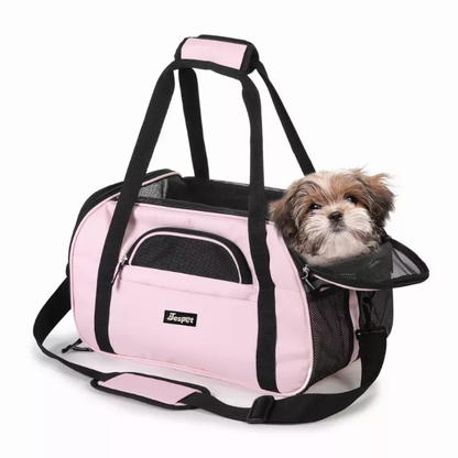 TD JESPET Airline Approved Cat and Dog Carrier Soft-Sided Collapsible Travel Handbag for Small Dogs Cats Car Seat Pet Carrier