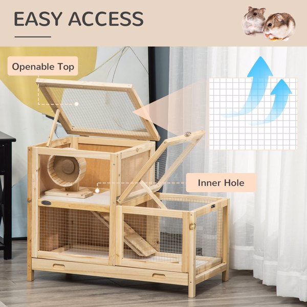 Wooden Hamster Cage