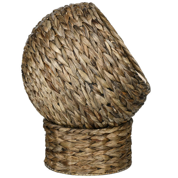23.5" H grey cat bed with upholstered, cat basket bed cat house