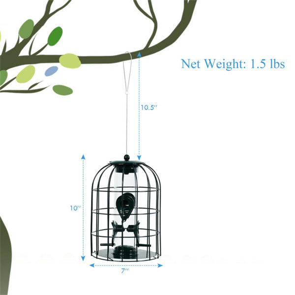 Durable Stainless Steel Green Wild Bird Feeder Long-Lasting and Weatherproof