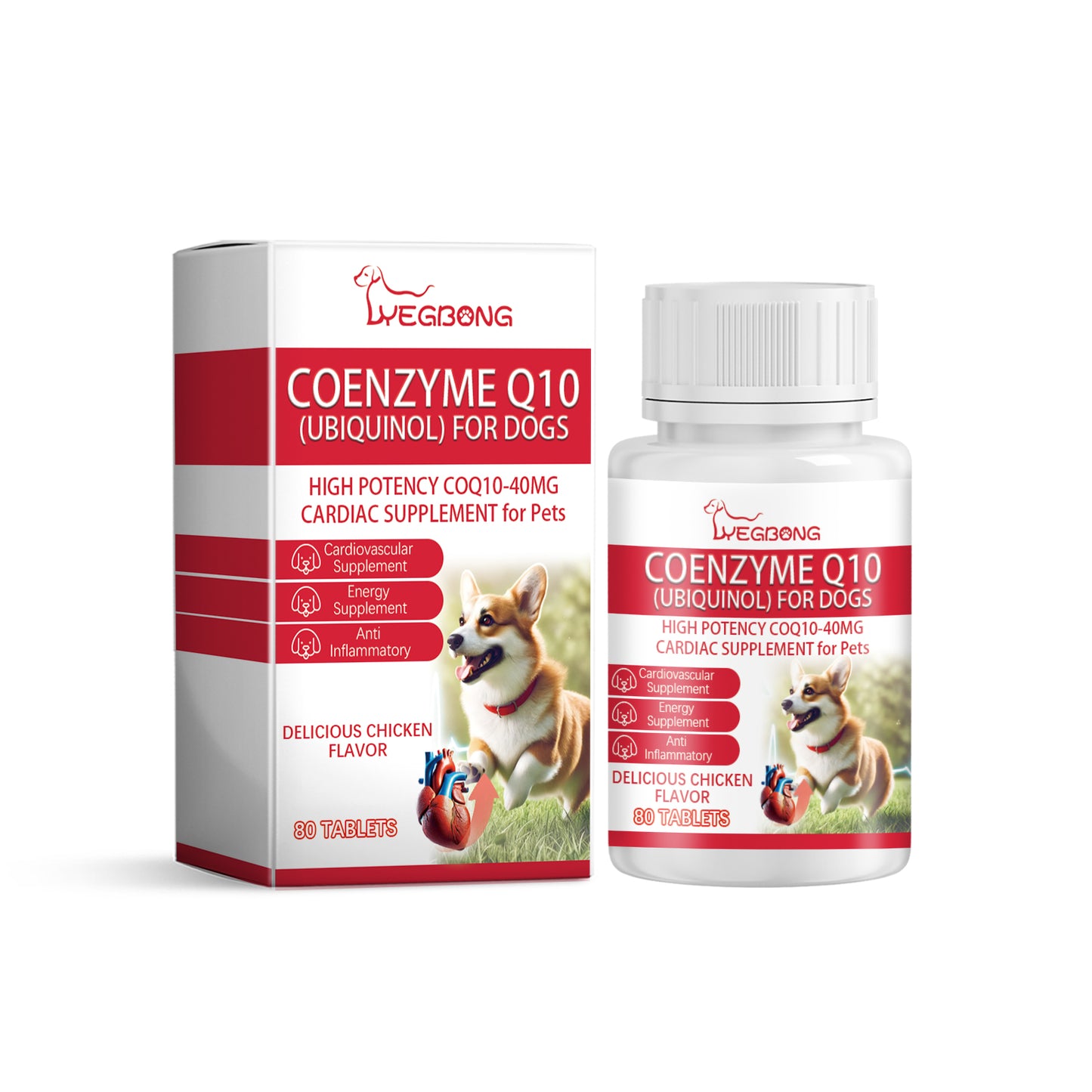 Yegbong Special Coenzyme Dog Tablets Vitamins Supplement for Pet Dogs and Cats Body Care Health Care Supplements