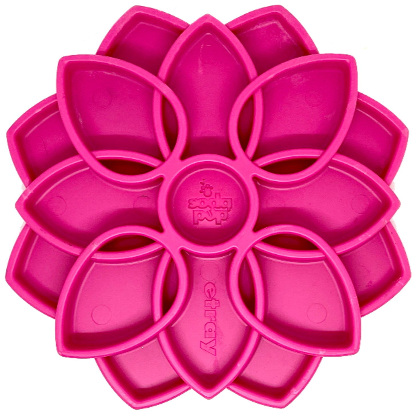 TD 2-in-1 ETray Mandala Design Silicone Outdoor Travel Bowls for Cats and Dogs Enrichment Tray for Animals' Food