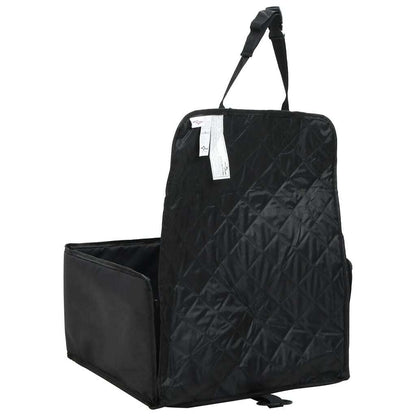 VidaXL W2B Black 600D Oxford Fabric Dog Car Seat 17.7x17.7x9.8/21.7in with Animal Print Pattern for Cats
