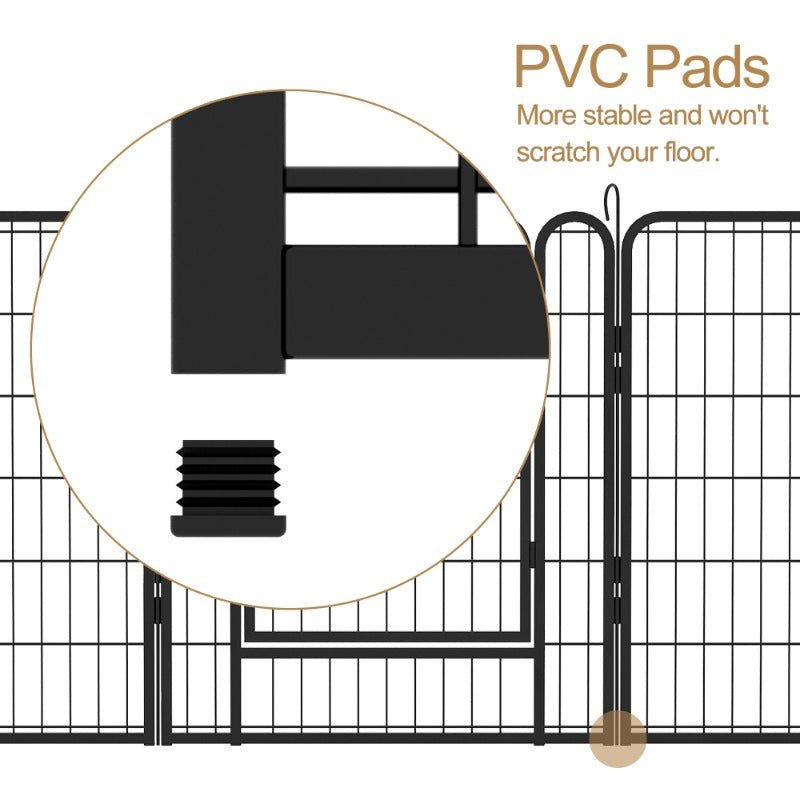 12 Panels Heavy Duty Metal Playpen with Door,31.7"H Dog Fence Pet Exercise Pen for Outdoor