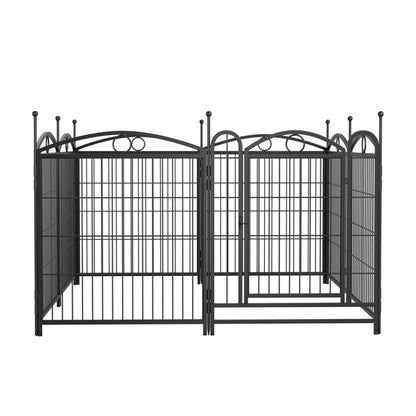 Dog Playpen Indoor 32 inch 8 Panels Metal Dog Pen Pet Dog Fence Outdoor Exercise Pen with Doors