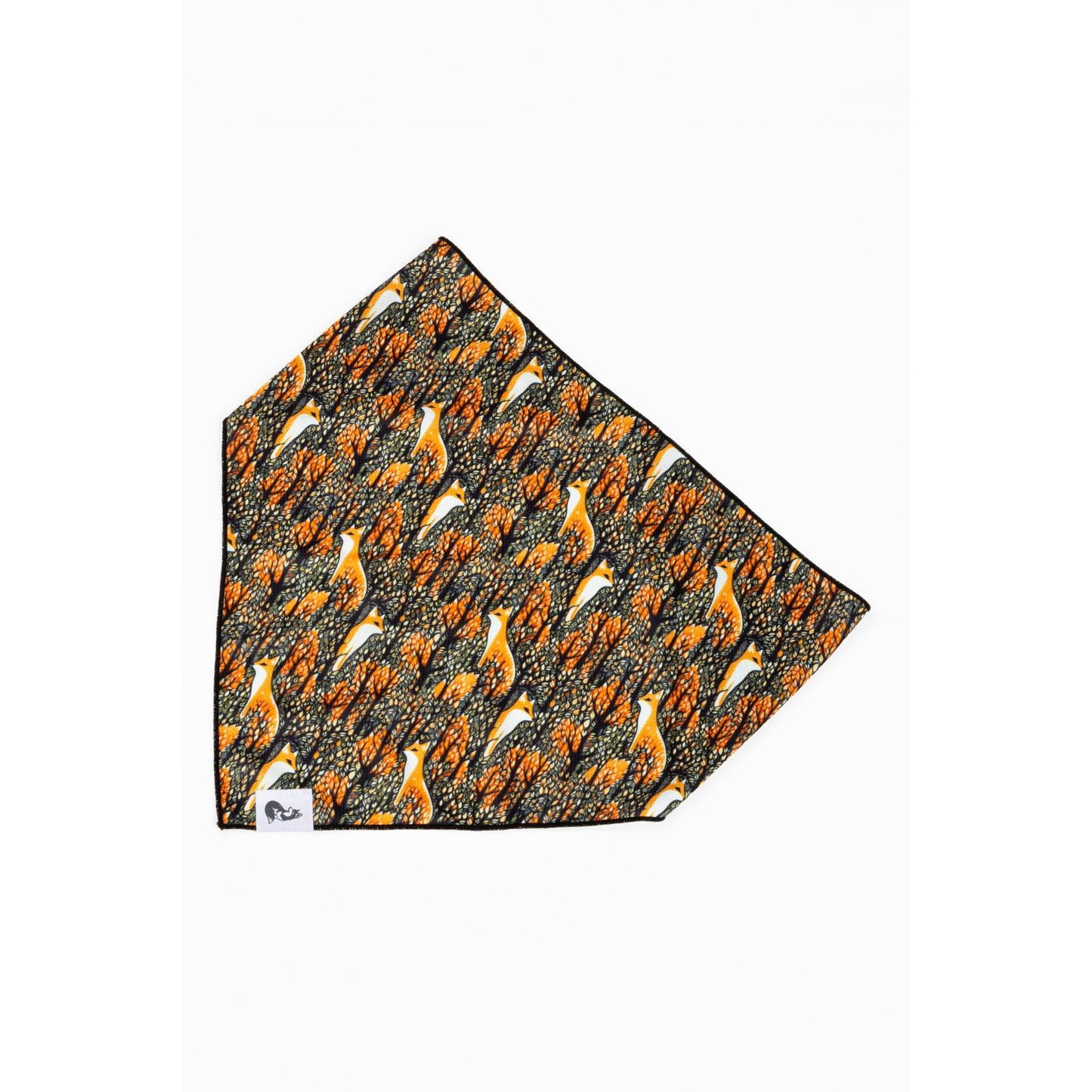 TD Fall Dog Bandana with Foxes Stylish Pet Clothes