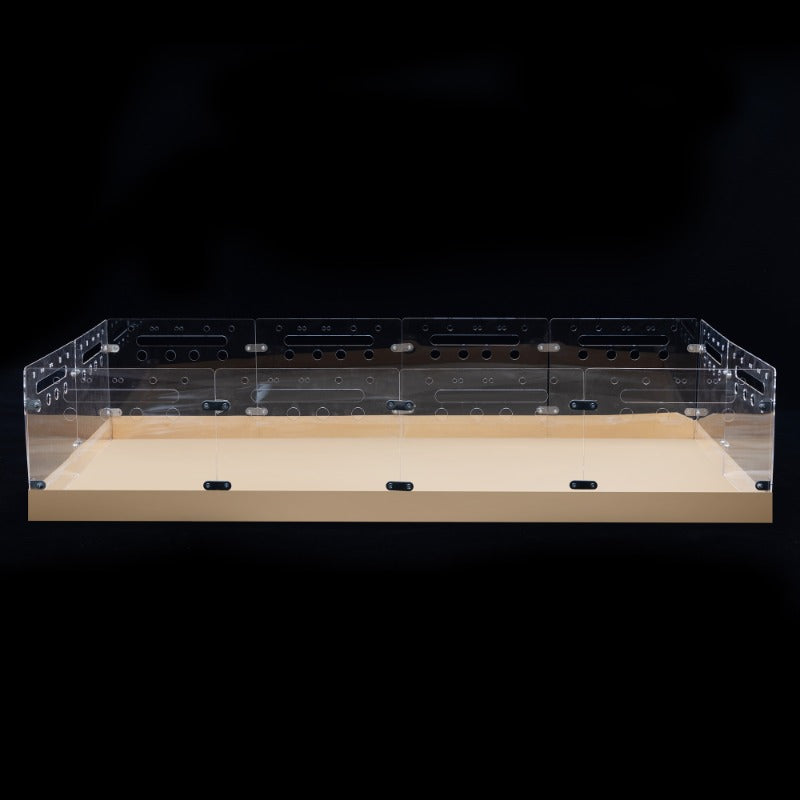 12 PCS Acrylic Guinea Pig Cage, Hamster Enclosure with Waterproof Kraft Paper Bottom, DIY Cage House for Small Animals, Easy to