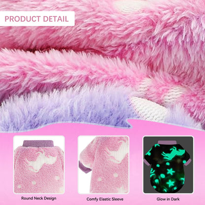 Warm Winter Dog Jumpsuit Soft Velvet Puppy Sweater Reflective Breathable D2008