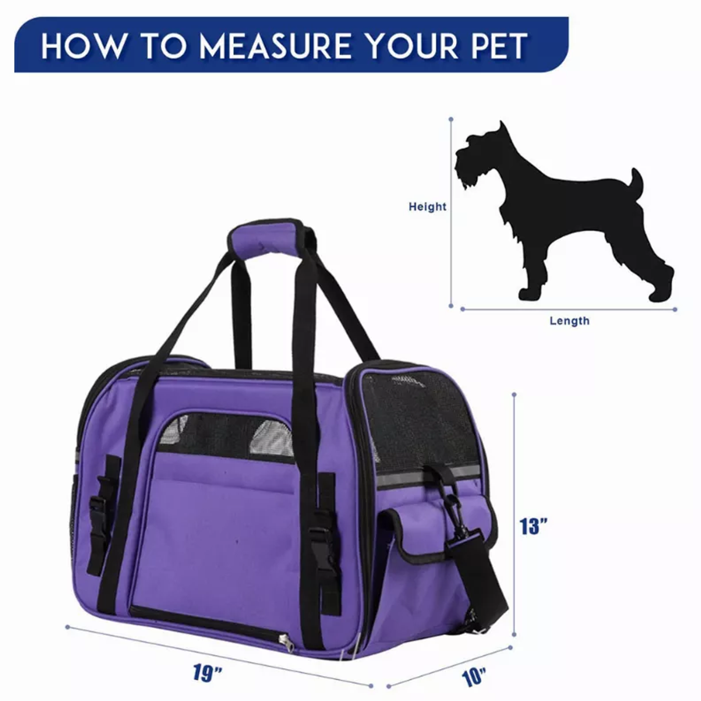 TD JESPET Airline Approved Cat and Dog Carrier Soft-Sided Collapsible Travel Handbag for Small Dogs Cats Car Seat Pet Carrier