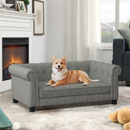 Elegant Rectangle Pet Bed for Small and Medium  Dogs, Durable Elevated Dog Sofa Bed, Comfortable Dog Couch