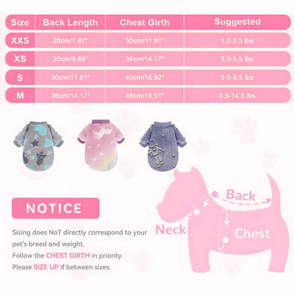 Warm Winter Dog Jumpsuit Soft Velvet Puppy Sweater Reflective Breathable D2008