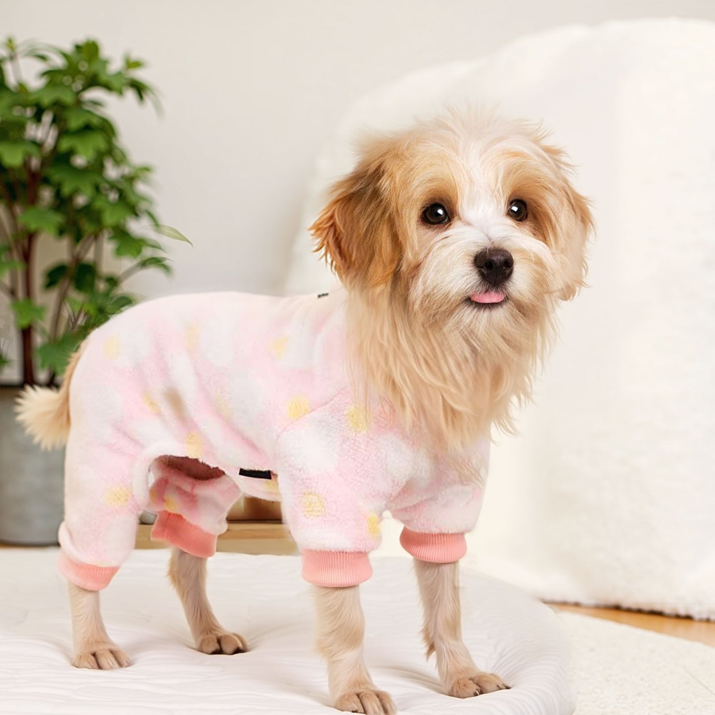Dog Pajamas Soft Breathable Cozy Pet Jumpsuit Keeps Pets Warm & Comfortable