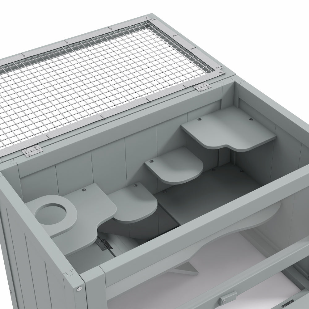 2-Level Hamster Cage Mice and Rat House, Small Animal Habitat for Guinea Pigs, Chinchillas with Openable Top