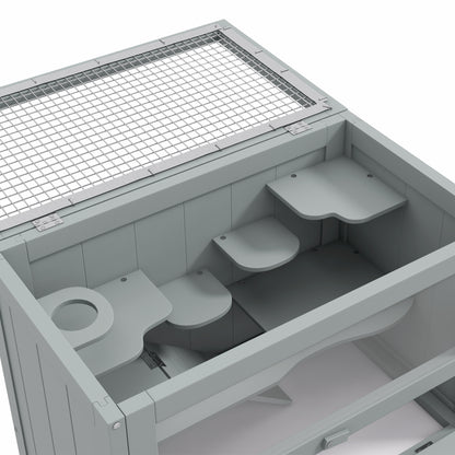 2-Level Hamster Cage Mice and Rat House, Small Animal Habitat for Guinea Pigs, Chinchillas with Openable Top