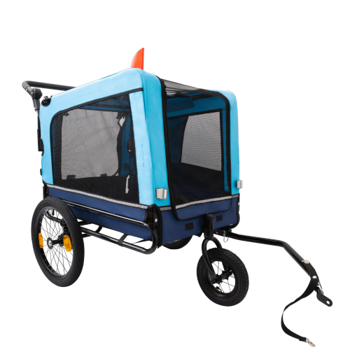 Heavy Duty Outdoor Foldable Utility Pet Stroller Comfortable Bicycle Trailer FCJ Dog Carriers