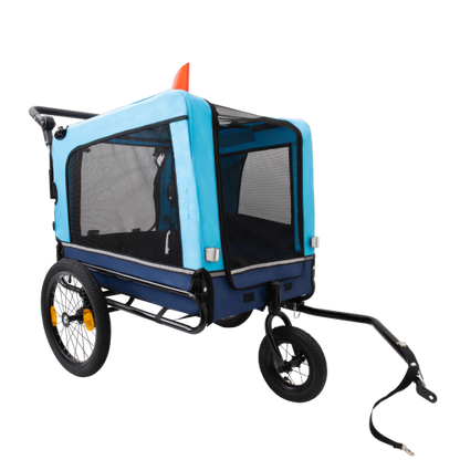 Heavy Duty Outdoor Foldable Utility Pet Stroller Comfortable Bicycle Trailer FCJ Dog Carriers