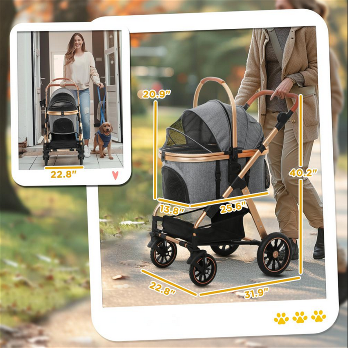 Comfortable Pet Dog Stroller