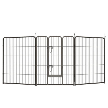 Dog Playpen, 40 Inch 8 Panels Puppy Playpen, Dog Exercise Pen for Large/Medium/Small Dogs, Foldable Dog Pen with Doors for RV
