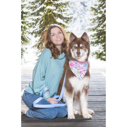 TD Hydrangea Haven Dog Bandana Stylish Pet Clothes for Canine Comfort