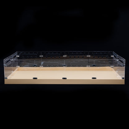 12 PCS Acrylic Guinea Pig Cage, Hamster Enclosure with Waterproof Kraft Paper Bottom, DIY Cage House for Small Animals, Easy to