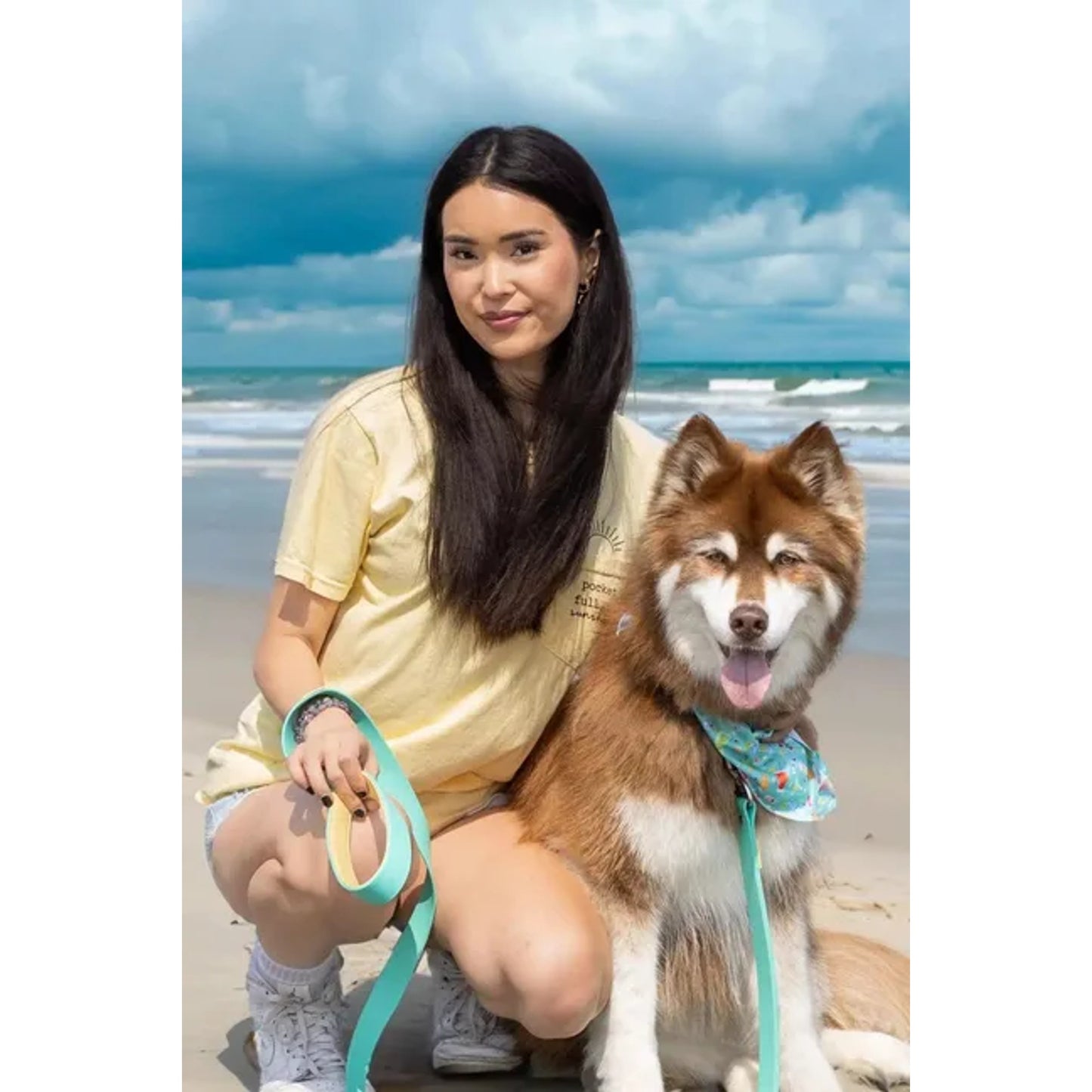 TD Seaside Sips Dog Bandana Stylish Pet Clothes for Canine Comfort