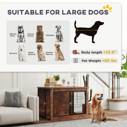 Wooden Dog Crate Durable and Stylish Dog Cage for Comfortable Living
