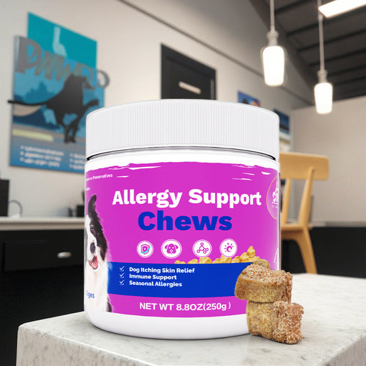 AONAI Dog Allergy Relief Chews Itchy Skin Relief for Dogs Anti Itch Support Immune Health Supplement for Dogs Soft Treats