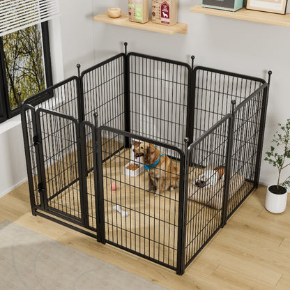 Dog Playpen 8 Panels 40" Height Heavy Duty Dog Fence Puppy Pen for Large Medium Small Dogs