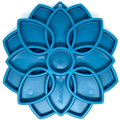 TD 2-in-1 ETray Mandala Design Silicone Outdoor Travel Bowls for Cats and Dogs Enrichment Tray for Animals' Food