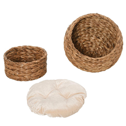19.75" L X 16.5" W X 23.5" H cat Bed with Upholstered, cat Basket Bed cat House