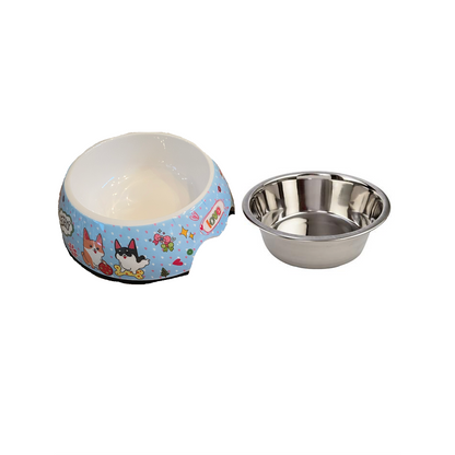 TD Cutie Small Plastic Dog Bowl Eco-Friendly Bottle-Shaped Pet Feeder for Indoor Water & Feed for Small Animals